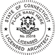 Looking for licensed architect professional seal stamps for the state of Connecticut? Shop for your custom architect professional stamp here at the EZ Custom Stamps store.