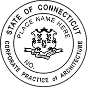 Looking for a corporate architect stamp for the state of Connecticut? This official professional stamp is customizable. Buy it here at the EZ Custom Stamps store.