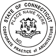 Looking for a corporate architect stamp for the state of Connecticut? This official professional stamp is customizable. Buy it here at the EZ Custom Stamps store.