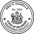 Looking for Registered Architect Professional Seal Stamps for Delaware? Shop for official Delaware architect stamps here.