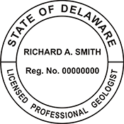 Need a professional geologist stamp in Delaware? Create your own custom geologist stamp on the EZ Custom Stamps Store today!