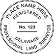 Looking for land surveyor stamps? Shop our Delaware Professional land surveyor stamp at the EZ Custom Stamps Store. Available in several mount options.