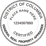Looking for a real estate appraiser stamp for the District of Columbia? Find your occupation stamp on the EZ Custom Stamps store today.