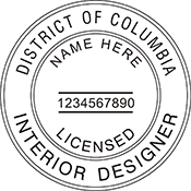 Looking for Interior designer stamps? Check out our District of Columbia registered interior designer stamp at the EZ Custom Stamps Store.