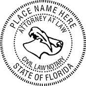 Need a Civil Law public stamp for the state of Florida? Shop this customizable notary public stamp here at the EZ Custom Stamps store.