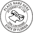 Need a Civil Law public stamp for the state of Florida? Shop this customizable notary public stamp here at the EZ Custom Stamps store.