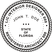 Looking for interior designer and architect stamps? Check out our Florida interior designer and registered architect stamp at the EZ Custom Stamps Store.