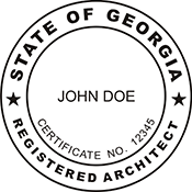 Shop for official registered architect stamps for the state of Georgia on the EZ Custom Stamps store today! Our selection of professional architect stamps is sure to suit your needs.