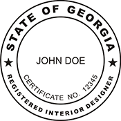 Looking for Interior designer stamps? Check out our Georgia registered interior designer stamp at the EZ Custom Stamps Store.