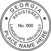 Need a landscape architect stamp? Check out our Georgia registered landscape architect stamp at the EZ Custom Stamps Store. Available in various mount options.