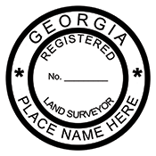 Looking for land surveyor stamps? Shop our Georgia registered land surveyor stamp at the EZ Custom Stamps Store. Available in several mount options.