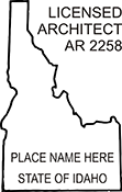 Looking for licensed architect professional stamps for the state of Idaho? Shop for your custom architect professional stamp here at the EZ Custom Stamps store.