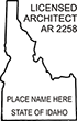 Looking for licensed architect professional stamps for the state of Idaho? Shop for your custom architect professional stamp here at the EZ Custom Stamps store.