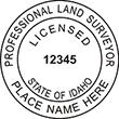 Looking for land surveyor stamps? Shop our Idaho licensed land surveyor stamp at the EZ Custom Stamps Store. Available in several mount options.