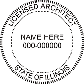 Need Licensed Architect Stamps for Illinois? Shop for official Illinois architect stamps here at the EZOP Custom Stamps store.