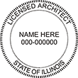 Need Licensed Architect Stamps for Illinois? Shop for official Illinois architect stamps here at the EZOP Custom Stamps store.