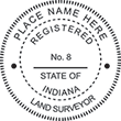 Looking for land surveyor stamps? Shop our Indiana registered land surveyor stamp at the EZ Custom Stamps Store. Available in several mount options.