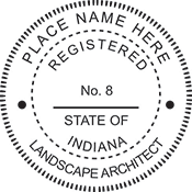 Need a landscape architect stamp? Check out our Indiana registered landscape architect stamp at the EZ Custom Stamps Store. Available in various mount options.