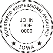 Are you a registered architect in Iowa? Shop for professional architect stamps for the state of Iowa in our store today.