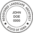 Need a landscape architect stamp? Check out our Iowa registered landscape architect stamp at the EZ Custom Stamps Store. Available in various mount options.