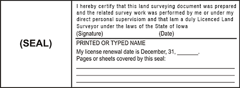 Looking for land surveyor stamps? Shop this Iowa licensed land surveyor seal at the EZ Custom Stamps Store. Available in several mount options.