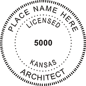 Need licensed architect stamps for Kansas? Shop Official Kansas Licensed Architect Professional Stamps here at EZ Custom Stamp Shop.