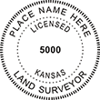 Looking for land surveyor stamps? Shop our Kansas licensed land surveyor stamp at the EZ Custom Stamps Store. Available in several mount options.