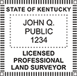 Looking for land surveyor stamps? Shop our Kentucky licensed professional land surveyor stamp at the EZ Custom Stamps Store. Available in several mount options.