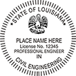 Need a Louisiana professional civil engineer stamp? Get a customizable civil engineer stamp for your state at the EZ Custom Stamps store.