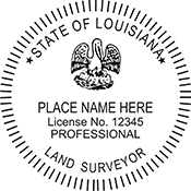 Looking for land surveyor stamps? Shop our Louisiana professional land surveyor stamp at the EZ Custom Stamps Store. Available in several mount options.