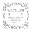 Looking for a monogram stamp embosser? This customizable embosser comes with an elegant border design, making it perfect for wedding invitations or as a wedding present.