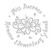 Looking for a monogram stamp embosser? This round daisy flower embosser is perfect for special business needs or personal use.