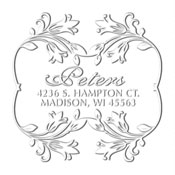 Looking for a monogram stamp embosser? This square floral bordered embosser is perfect for special business needs or personal use.