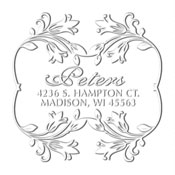 Looking for a monogram stamp embosser? This square floral bordered embosser is perfect for special business needs or personal use.
