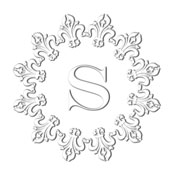 Need a monogram stamp embosser? This round fleur-de-lis border embosser is perfect for special business needs or personal use.