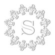 Need a monogram stamp embosser? This round fleur-de-lis border embosser is perfect for special business needs or personal use.