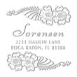 Looking for a monogram stamp embosser? This square floral tropical embosser is perfect for special business needs or personal use.