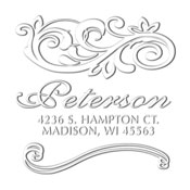Need a monogram stamp embosser? This square floral scroll embosser is perfect for special business needs or personal use.