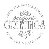 Shopping for a monogram stamp embosser? This round season greetings embosser is perfect for special business needs or personal use.