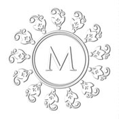 Looking for a monogram stamp embosser? This round floral swirl embosser is perfect for special business needs or personal use.