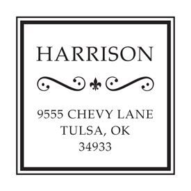 Looking for monogram stamps? Check out our fully customizable decorative square double border monogram stamps at the EZ Custom Stamps Store.