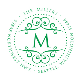 Looking for monogram stamps? Check out our fully customizable decorative round dotted border monogram stamps at the EZ Custom Stamps Store.