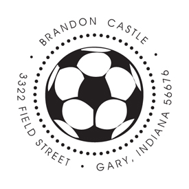 Looking for monogram stamps? Check out our fully customizable decorative round soccer ball monogram stamps at the EZ Custom Stamps Store.