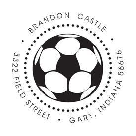 Looking for monogram stamps? Check out our fully customizable decorative round soccer ball monogram stamps at the EZ Custom Stamps Store.