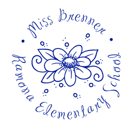 Looking for a custom monogram stamp? Shop this personalized daisy flower design stamp that comes in a color or two of your choice.
