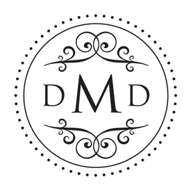 Shopping for a decorative initials monogram stamp? This dotted border stamp provides customization of up to 3 initials in a color of your choice.