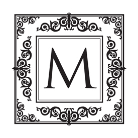 Need a decorative initial monogram stamp? Shop this ornate square border stamp that comes with your initial in a color of your choice.