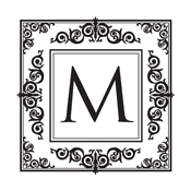 Need a decorative initial monogram stamp? Shop this ornate square border stamp that comes with your initial in a color of your choice.