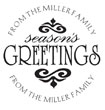 Wish your friends and family a wonderful holiday season with this custom seasons greetings monogram stamp. Customize with your family name at EZ Custom Stamps!