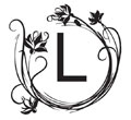 Looking for a custom monogram stamp? This round stamp features a bold flower circle design with room for an initial in a color of your choice.